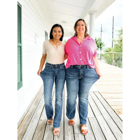 ✨HOT SALE 50% OFF👖New Tummy Control Bootcut Jeans 🔥