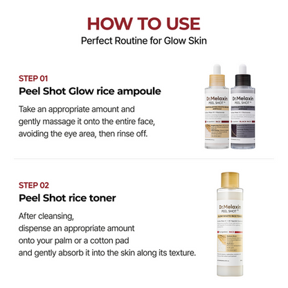 Lux Cove Peel Shot Glow Rice LineHydrating Rice Toner