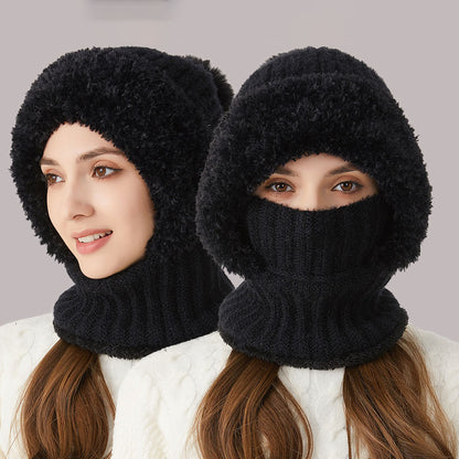 3-in-1 Winter Hat - Windproof Thermal Hat with Neck Gaiter & Ear Cover