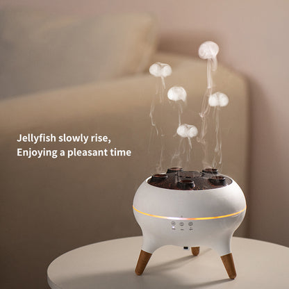 Dynamic Jellyfish Smoke Ring LED Night Light Atomizing Design Remote Control Aromatherapy D